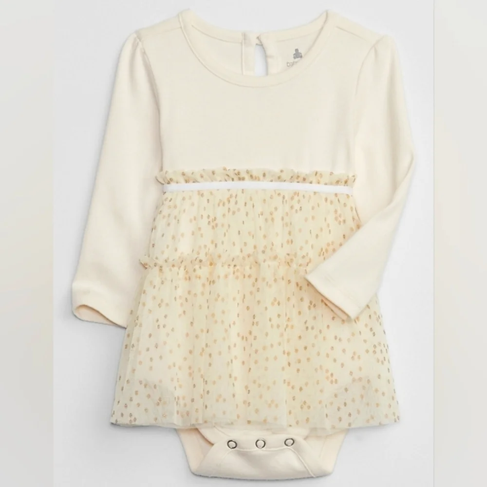 GAP Baby Tulle Skirt Dress Bodysuit 18-24 Months